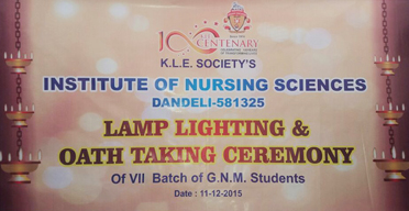 1st Feb ,We had Celebrated Lamp Lighting & Oath Taking Ceremony , 9th Batch of 1st year GNM Students, KLES Institute of Nursing Sciences Dandeli.